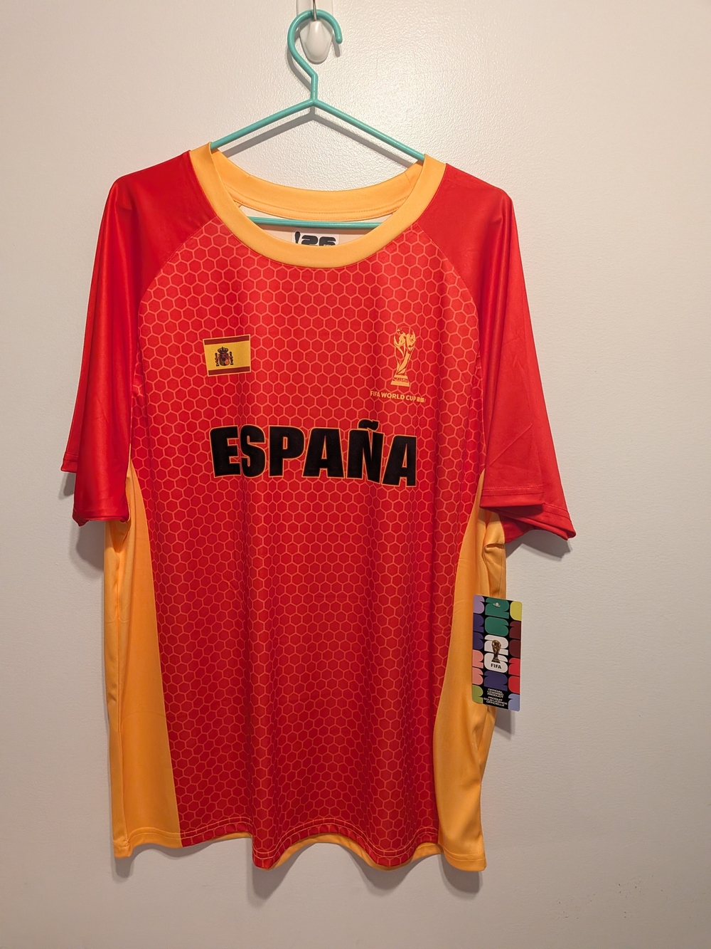 Unbranded España Red & Yellow Soccer Tee - Short Sleeve